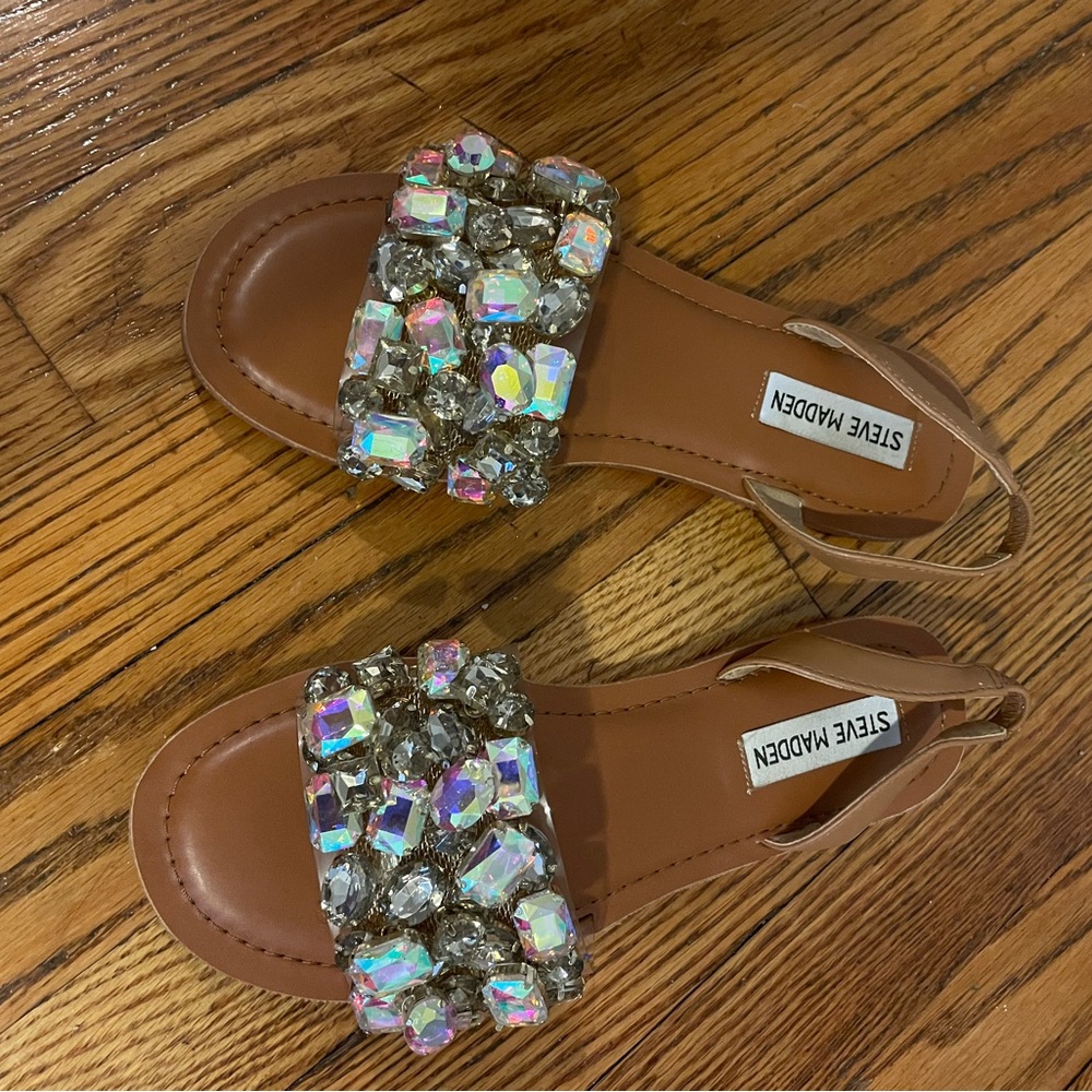 Steve Madden DISSH Rhinestone Sandals